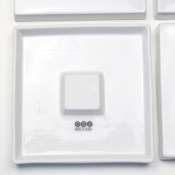 CB2 Crate & Barrel Sushi Appetizer Plates Set of 4 VGUC - Picture 10 of 13